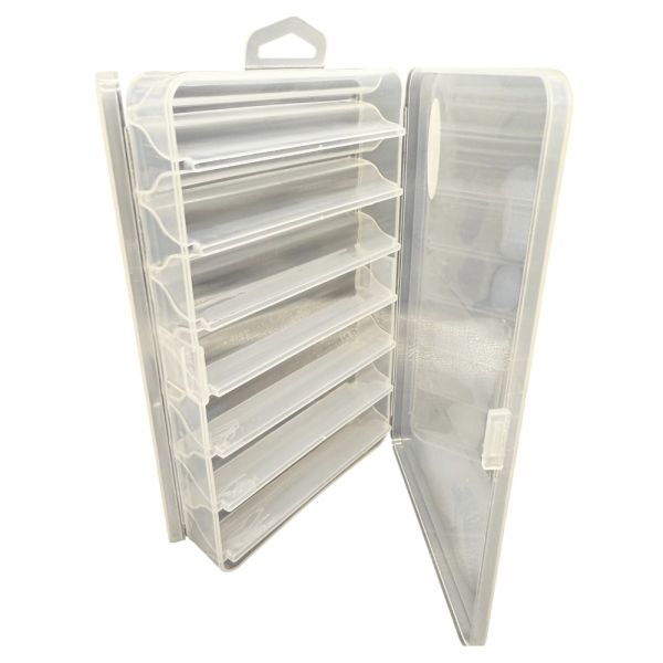 Коробка Briz 005 - Двостороння - Для воблерів та блешень - 14 вічок - Прозора