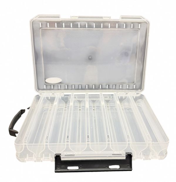 Коробка Briz 007 - Двухсторонняя - Для воблеров и блесен - 14 ячеек - Прозрачная