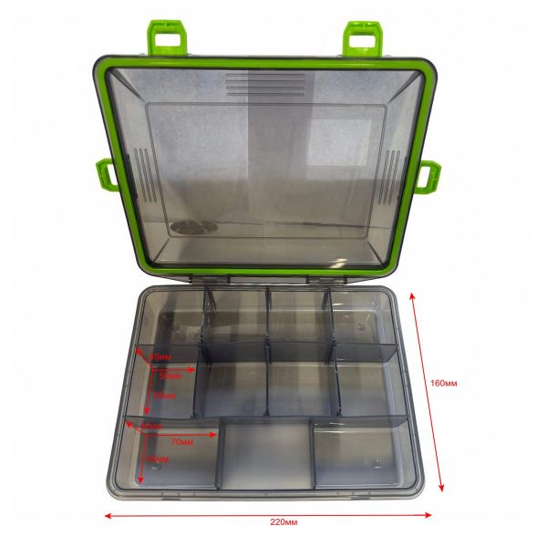 Коробка Briz 036 - Для рыболовных снастей - 11 ячеек - Прозрачная