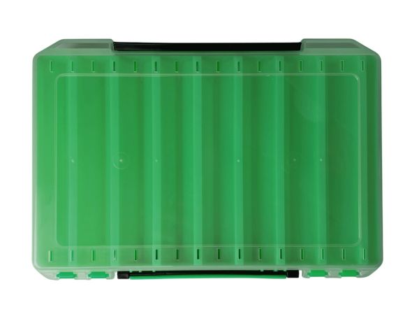 Коробка для воблерів - Двостороння - 16 вічок - 30x21x5 см - Поліпропілен - Зелена