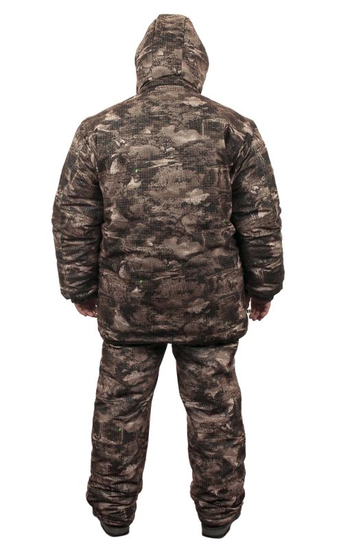 Костюм зимний для рыбалки и охоты - Anvi -25°C - Клетка-Лес - ткань Алова