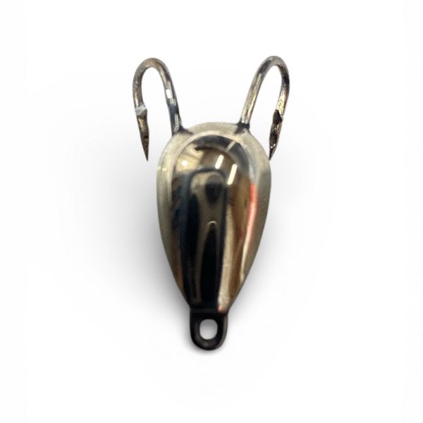 Мормишка Коза АІР - Паяна - Для зимової риболовлі - Срібло - 10 шт/уп