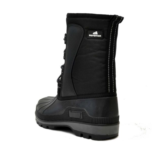 Сноубутси черевики Nordman Kraft утеплені з ТЕП на шнурках - Чорні