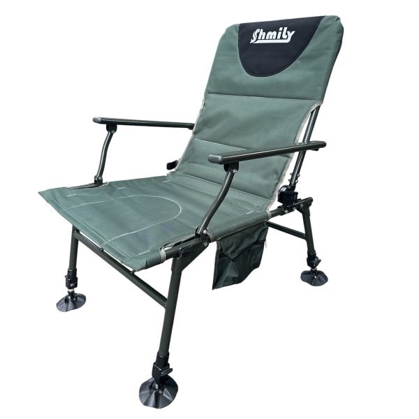 Коропове крісло Megastrike - SH9-3-5 - 50x55x95 см - З боковою кишенею на змійці - Оливково-зелений