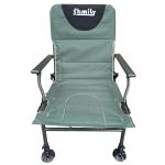 Карповое кресло Megastrike - SH9-3-5 - 50x55x95 см - С боковым карманом на змейке - Оливково-зеленый