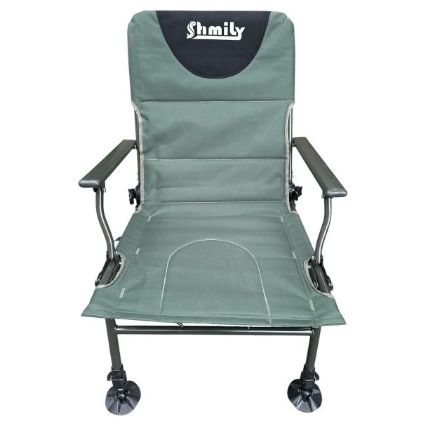 Коропове крісло Megastrike - SH9-3-5 - 50x55x95 см - З боковою кишенею на змійці - Оливково-зелений