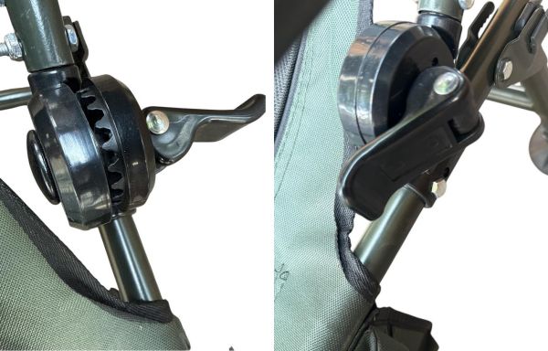 Карповое кресло Megastrike с подставкой для ног - SH9-3-8 - (70+50)x55x95 см - С боковым карманом на змейке - Олива