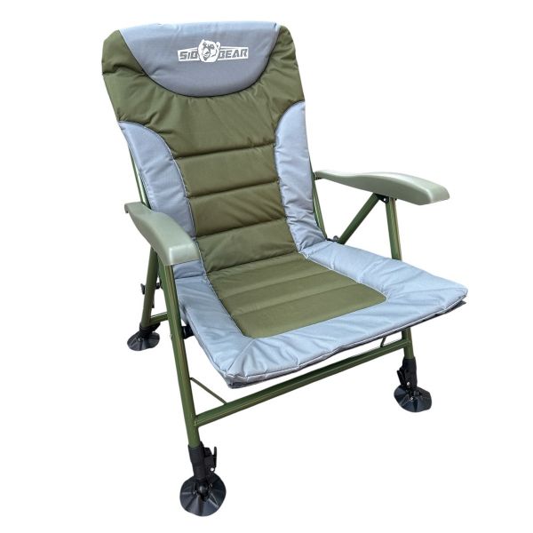 Карповое кресло Megastrike - SH9-3-9 - 50x53x95 см - 4 положения - Светло-серый