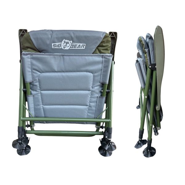 Карповое кресло Megastrike - SH9-3-9 - 50x53x95 см - 4 положения - Светло-серый