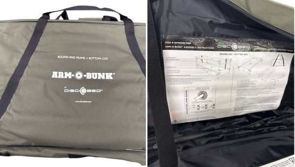 Ліжко туристичне складне універсальне Arm-O-Bunk - Двоярусне - 3в1 з органайзерами - З чохлом