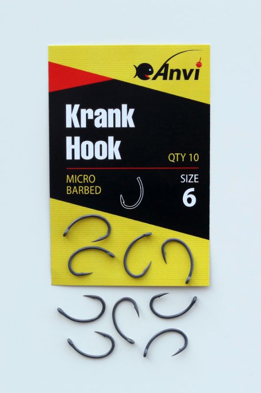 Крючок карповый Anvi Krank Hook №6 - 10 шт/уп
