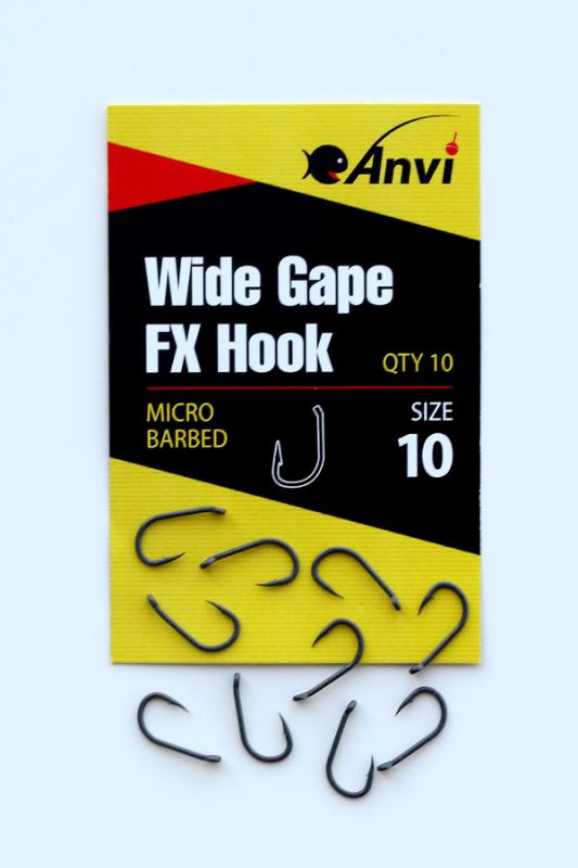 Гачок короповий Anvi Wide Gape FX Hook №10 - 10 шт/уп