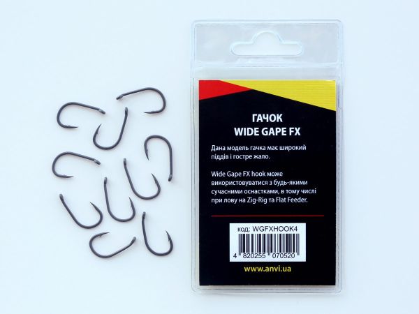 Гачок короповий Anvi Wide Gape FX Hook №4 - 10 шт/уп