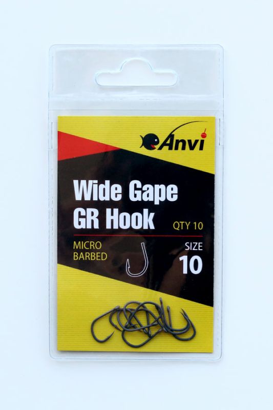 Крючок карповый Anvi Wide Gape GR №10 - 10 шт/уп
