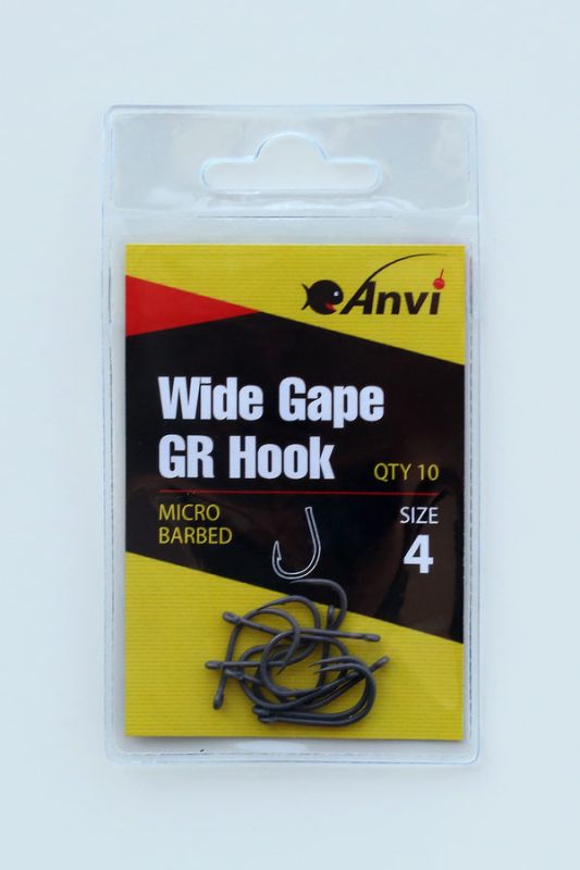Крючок карповый Anvi Wide Gape GR №4 - 10 шт/уп
