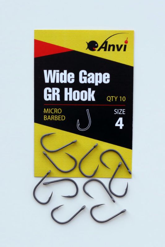 Крючок карповый Anvi Wide Gape GR №4 - 10 шт/уп