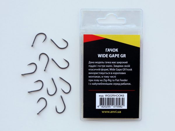Гачок короповий Anvi Wide Gape GR №6 - 10 шт/уп
