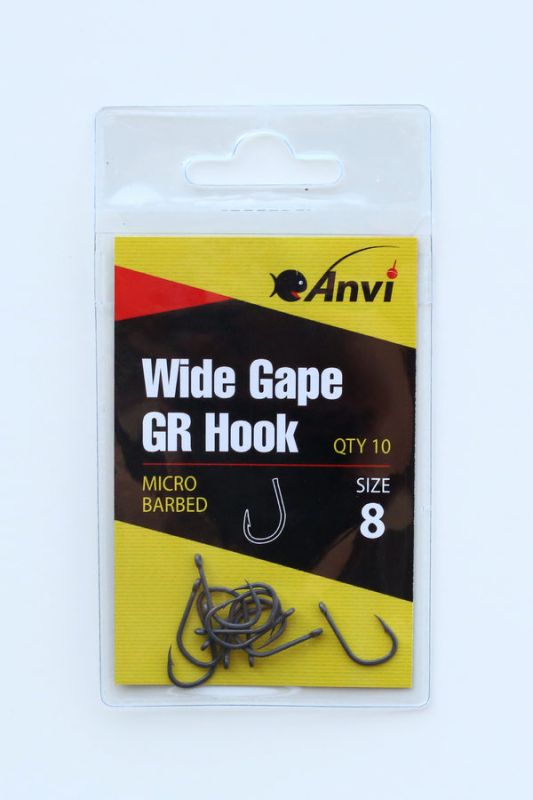 Крючок карповый Anvi Wide Gape GR №8 - 10 шт/уп