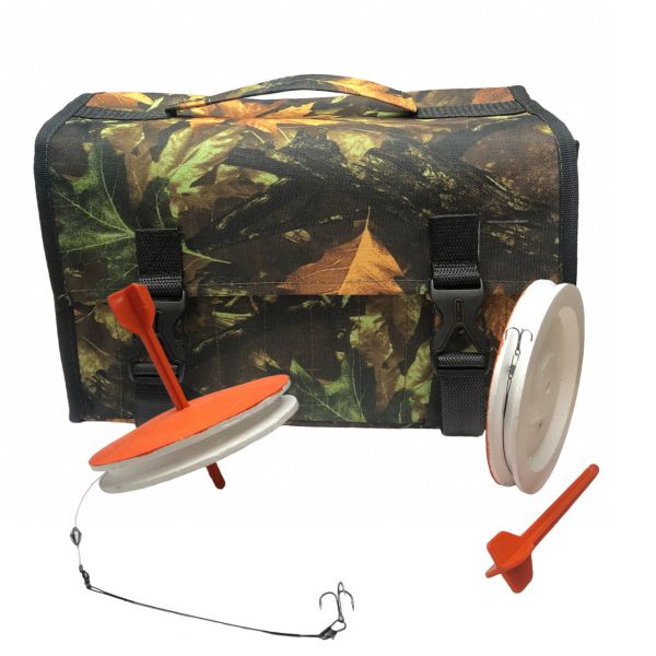 Кружки рыболовные - Оснащенные - Усиленные - Тройник №6 - 10 штук + сумка Дубок