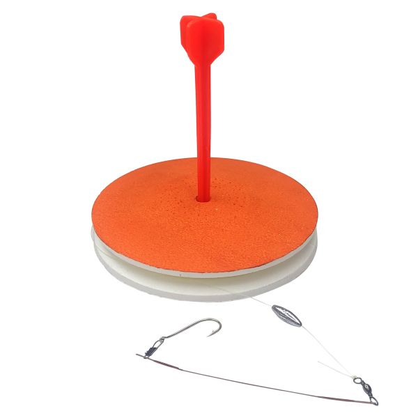 Кружки рыболовные - Оснащенные - Усиленные - Крючок 8,5х26 Корея - 10 штук + Сумка Хаки