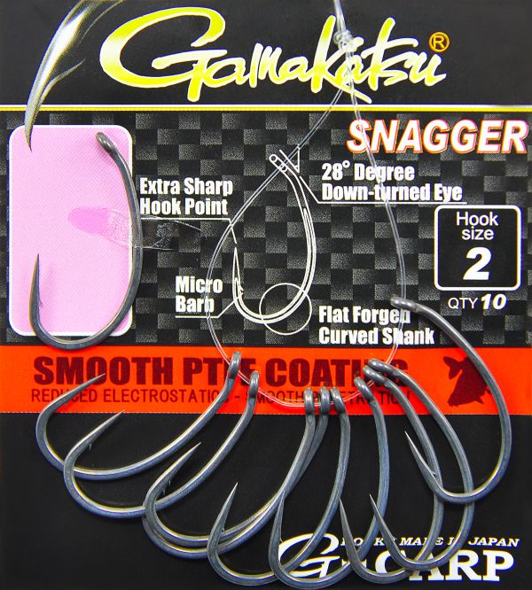 Крючок Gamakatsu G-Carp Snagger - Тефлоновое покрытие - 10 шт/уп