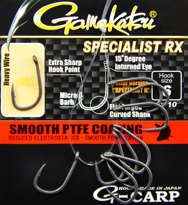 Гачок Gamakatsu G-Carp Specialist RX - Тефлонове покриття - 10 шт/уп