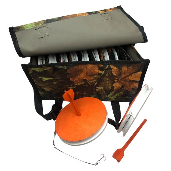 Кружки рыболовные - Оснащенные - Усиленные - Тройник №6 - 10 штук + сумка Дубок