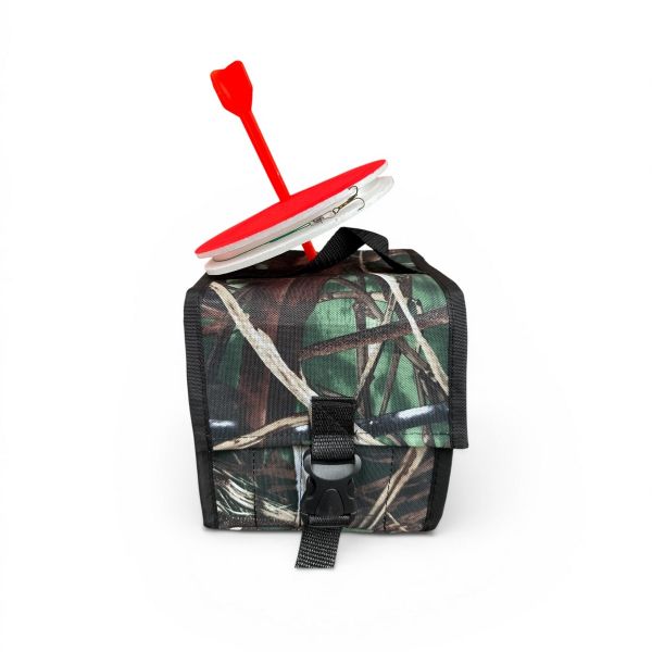 Кружки рыболовные - Оснащенные - Усиленные (тройник) - 5 штук + Сумка Камыш