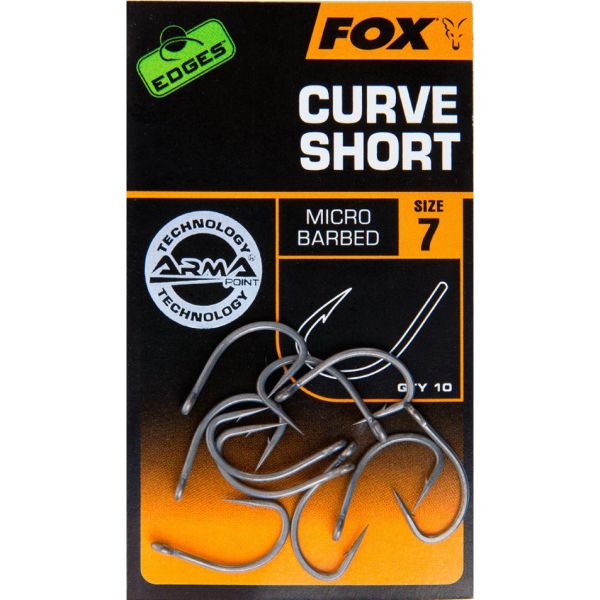 Гачки Fox EDGES Curve Short - C вигнутою цівкою - 10 шт/уп