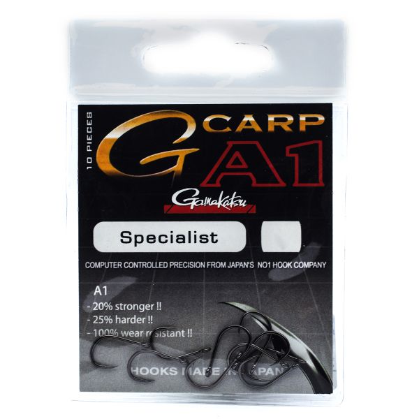Гачок Gamakatsu A1 G-Carp Specialist - Black - 10 шт/уп