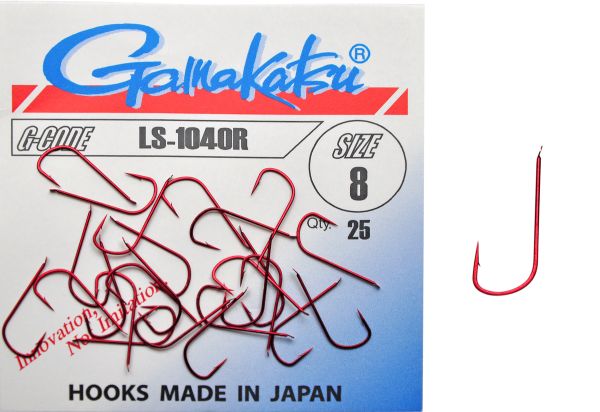Крючок Gamakatsu LS-1040R (RED) - 25 шт/уп