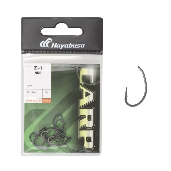 Крючок Hayabusa Carp Z-1 NRB - Матовый чёрный - 10 шт/уп