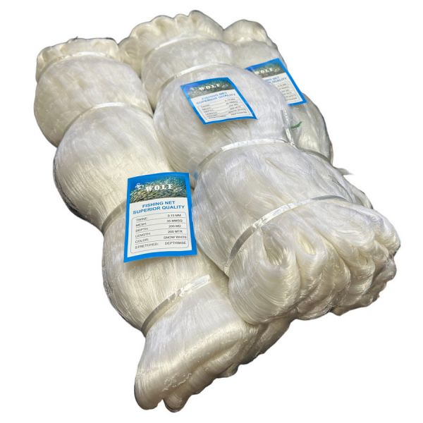 Сетеполотно Wolf (Тайланд ) - Ø0,15 мм - 200яч х200 м - Леска - Белый ультрафиолет