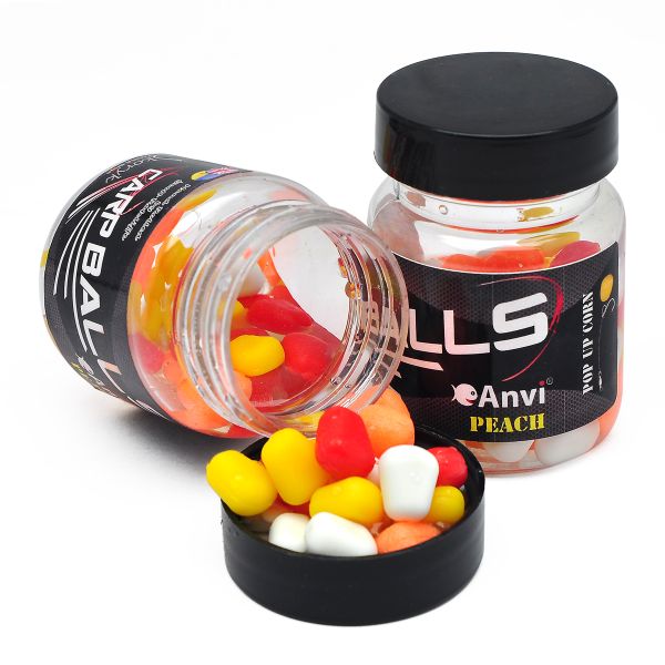 Силиконовая кукуруза Carp Balls Anvi в дипе - Color Mix - Плавающая - Peach