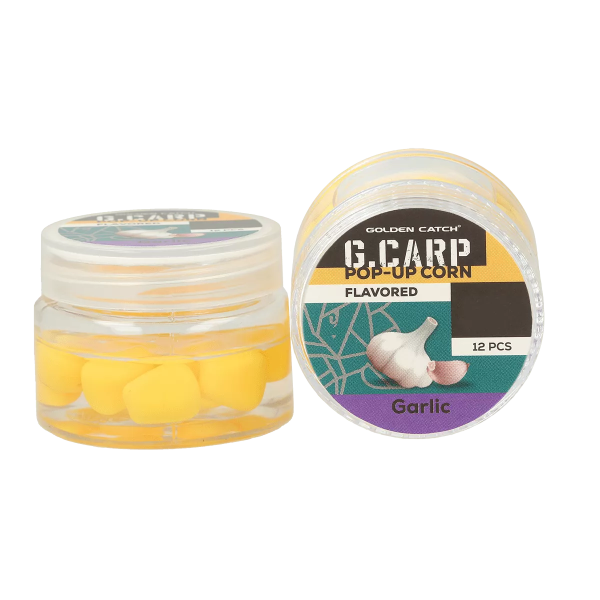 Кукурудза силіконова GC G. Carp Pop-Up Flavored 10 мм - 12 шт. - Часник