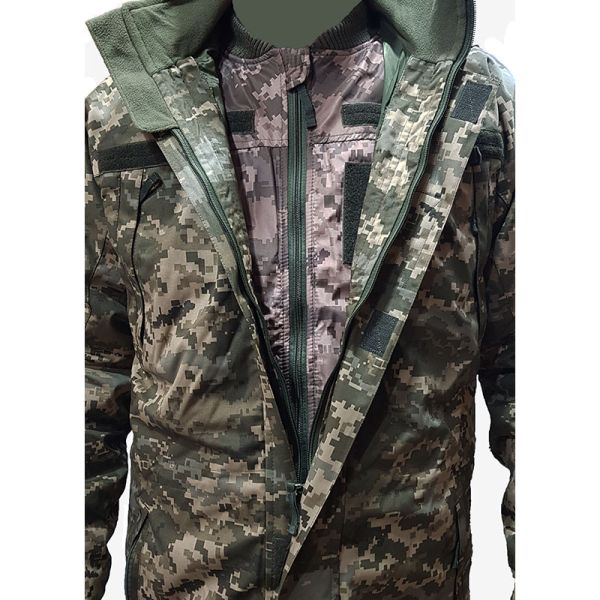 Куртка зимняя ВСУ ветровлагозащитная с утеплителем - Пиксель