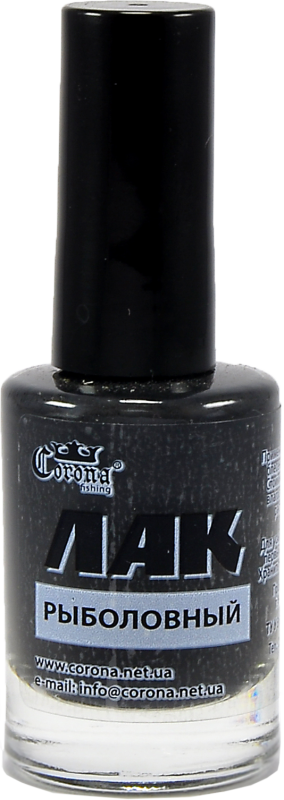 Лак рибальський Corona - 20 мл - Флуоресцентний - Чорний
