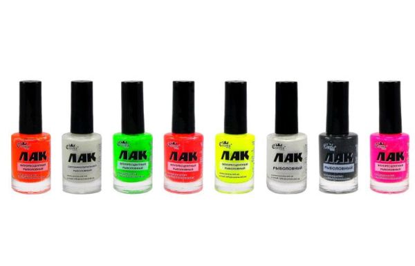 Лак рыболовный Corona - 20 мл - Флуоресцентный - Оранжевый