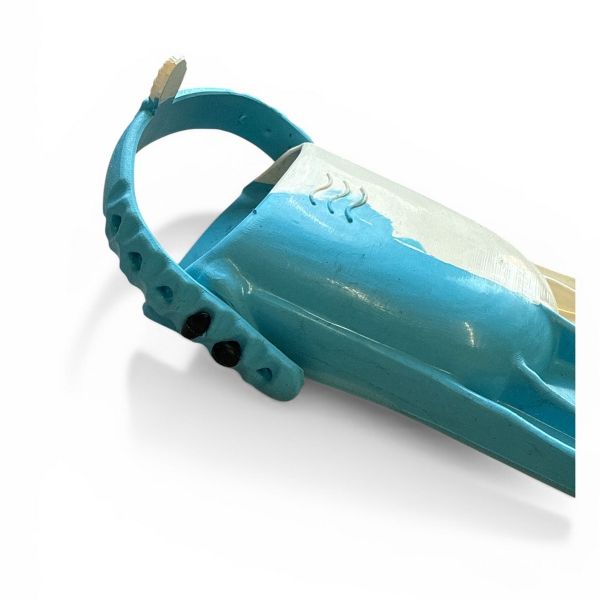 Ласти дитячі для басейну з відкритою п'ятою - Розмір 16,5-22,5 (100-140 мм) - Біло/блакитні