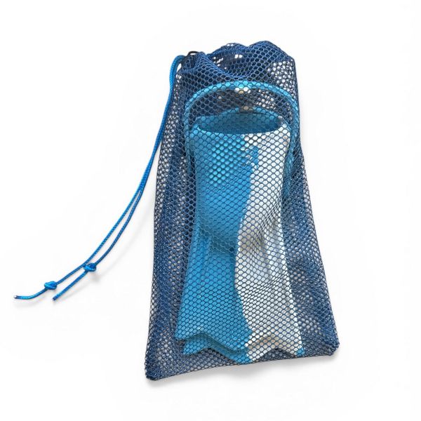 Ласти дитячі для басейну з відкритою п'ятою - Розмір 16,5-22,5 (100-140 мм) - Біло/блакитні