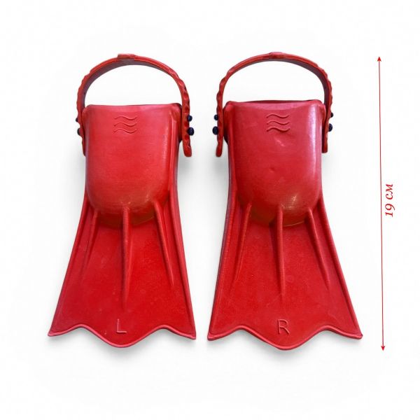 Ласти дитячі для басейну з відкритою п'ятою - Розмір 16,5-22,5 (100-140 мм) - Червоні