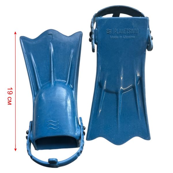 Ласти дитячі для басейну з відкритою п'ятою - Розмір 16,5-22,5 (100-140 мм) - Сині