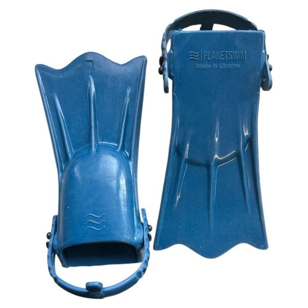 Ласти дитячі для басейну з відкритою п'ятою - Розмір 16,5-22,5 (100-140 мм) - Сині