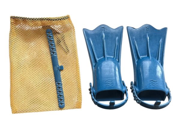 Ласти дитячі для басейну з відкритою п'ятою - Розмір 16,5-22,5 (100-140 мм) - Сині