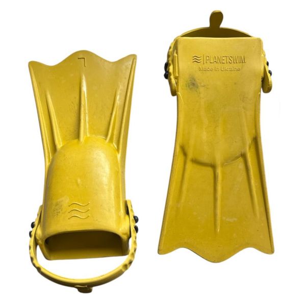 Ласты детские для бассейна с открытой пяткой - Размер 16,5-22,5 (100-140 мм) - Желтые