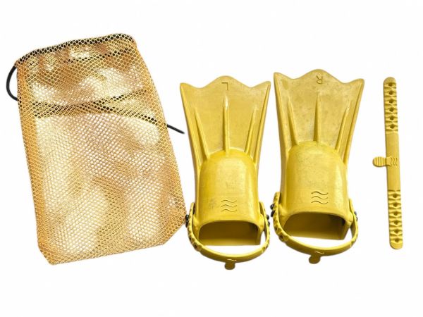 Ласты детские для бассейна с открытой пяткой - Размер 16,5-22,5 (100-140 мм) - Желтые