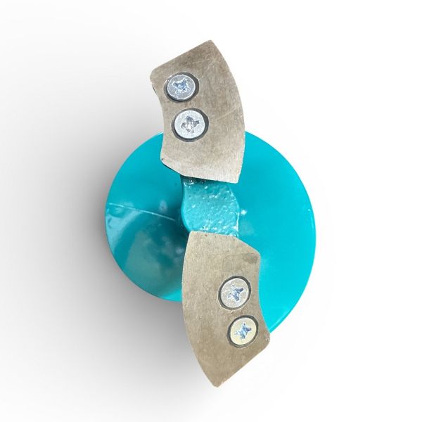 Ледобур Харьковский Двуручный - 130 мм - Левое вращение - Бирюза