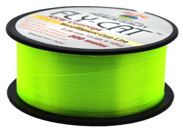 Леска NTEC Fly Cat Monofilament Carp Line - Fluro Yellow - 300 м