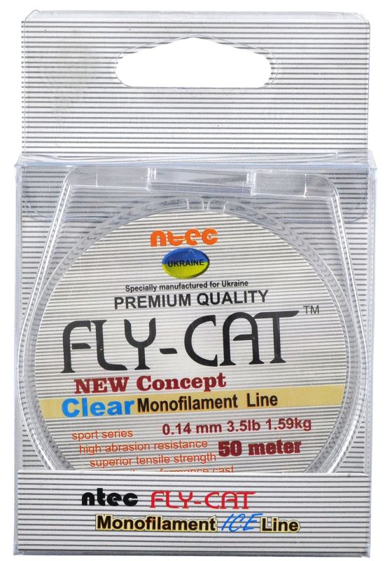 Леска NTEC Fly Cat Monofilament Ice Line - Прозрачная - 50 м