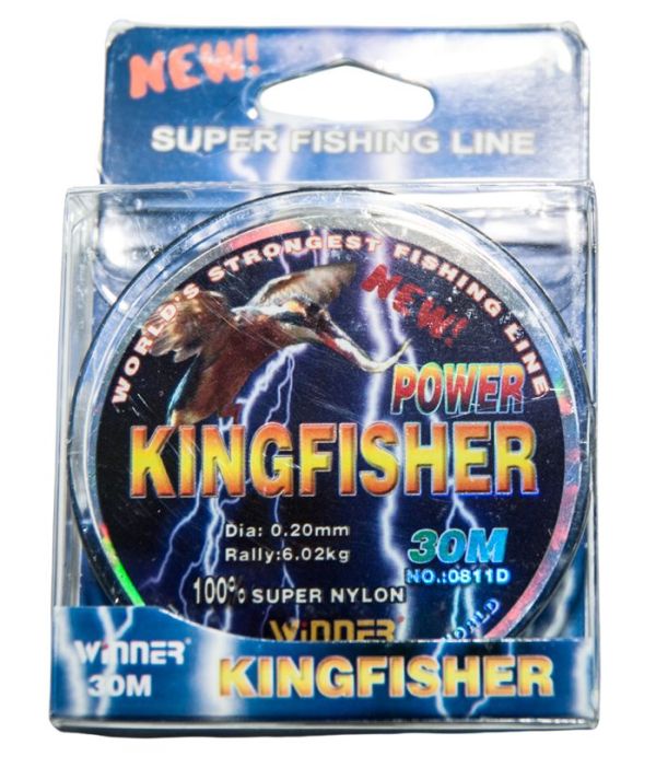 Леска Winner Kingfisher - Power - Light Grey (Светло Серая) - 30 метров